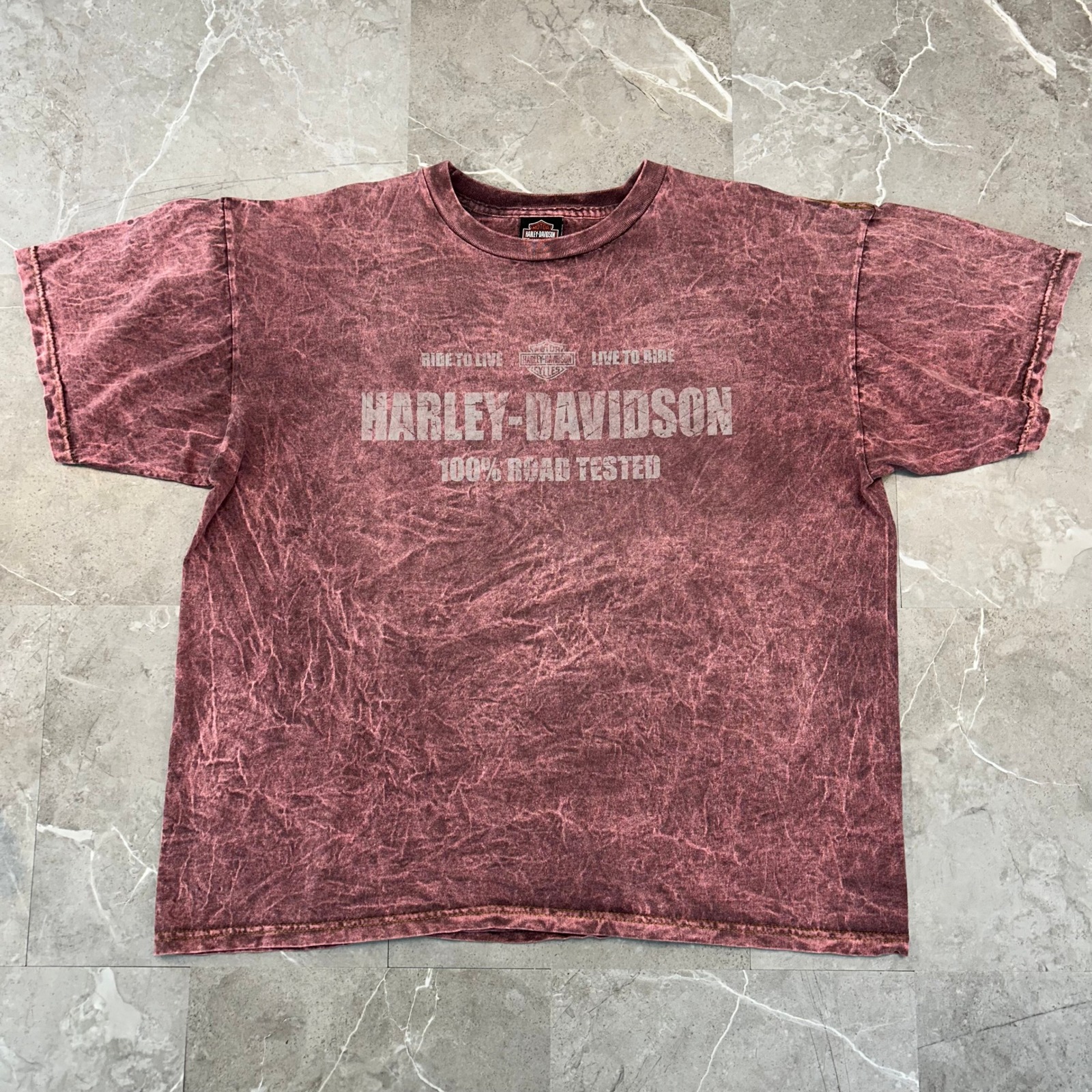 Vintage Harley Davidson Graphic Tee Mens Xl Tie Dye Pittsburgh Biker Shirt